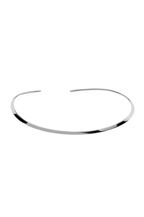Delikatny srebrny choker ze stali szlachetnej w minimalistycznym stylu