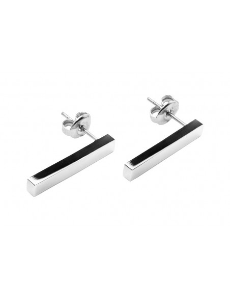 Kolczyki prostokątne ze stali szlachetnej, minimalistyczny design
