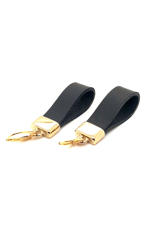 Kolczyki ze skóry i pozłacanego srebra 24k, eleganckie rękodzieło