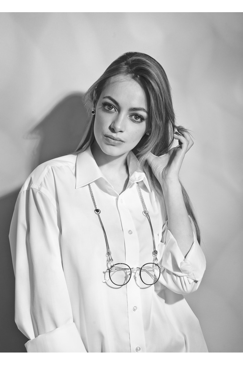 Łańcuszek do okularów ze stali szlachetnej z ozdobnymi zawieszkami