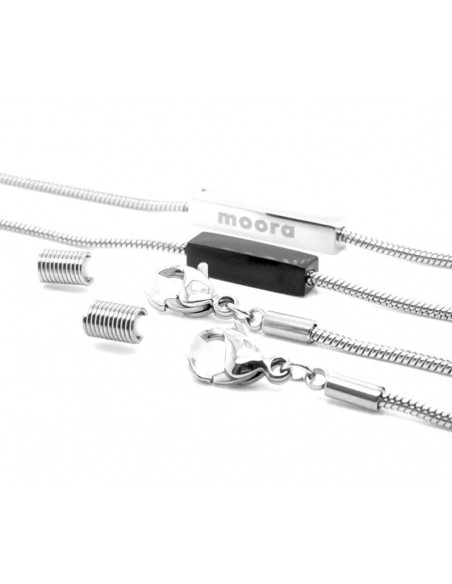 Łańcuszek do okularów ze stali szlachetnej w srebrnym kolorze