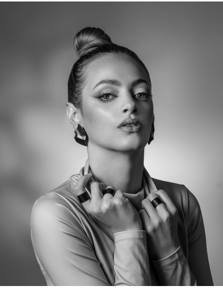 Kolczyki blaszki z czarnej matowej stali szlachetnej