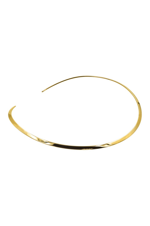 Złoty choker z pozłacanej stali szlachetnej – minimalistyczny design