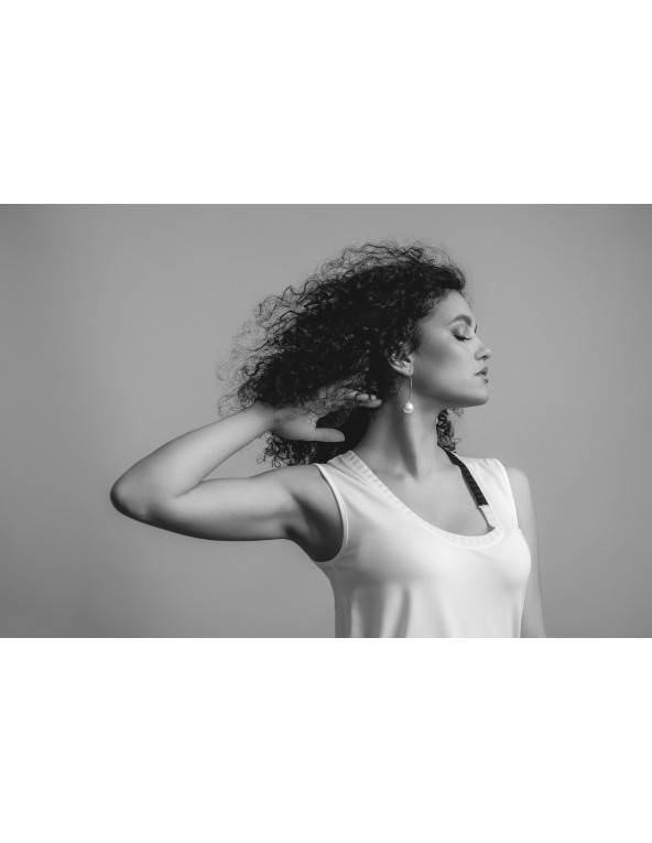 Kolczyki ze srebra pr. 925 z dużą białą perłą shell 16 mm