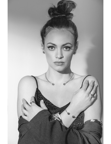 Komplet ze stali szlachetnej z ozdobnymi kulkami