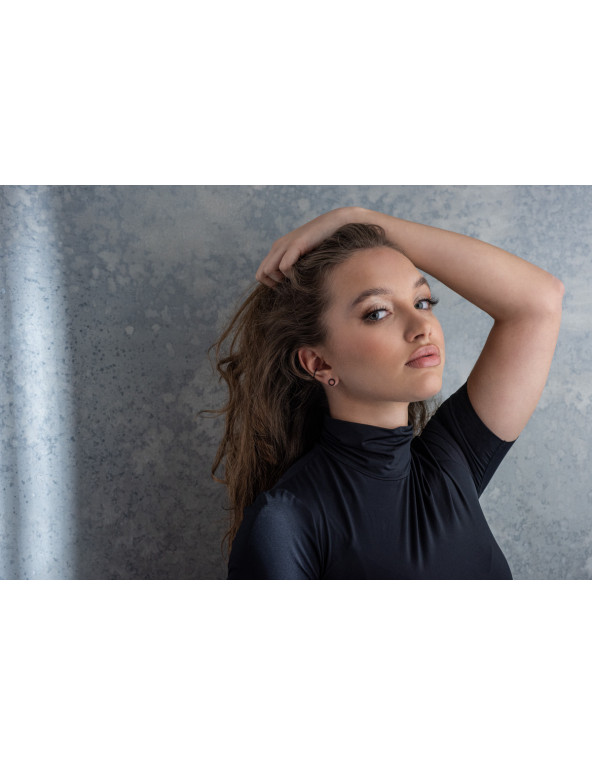 Czarne matowe kolczyki koła ze stali szlachetnej zapinane na sztyft