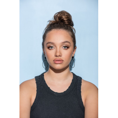 Kolczyki czarne matowe koła 2