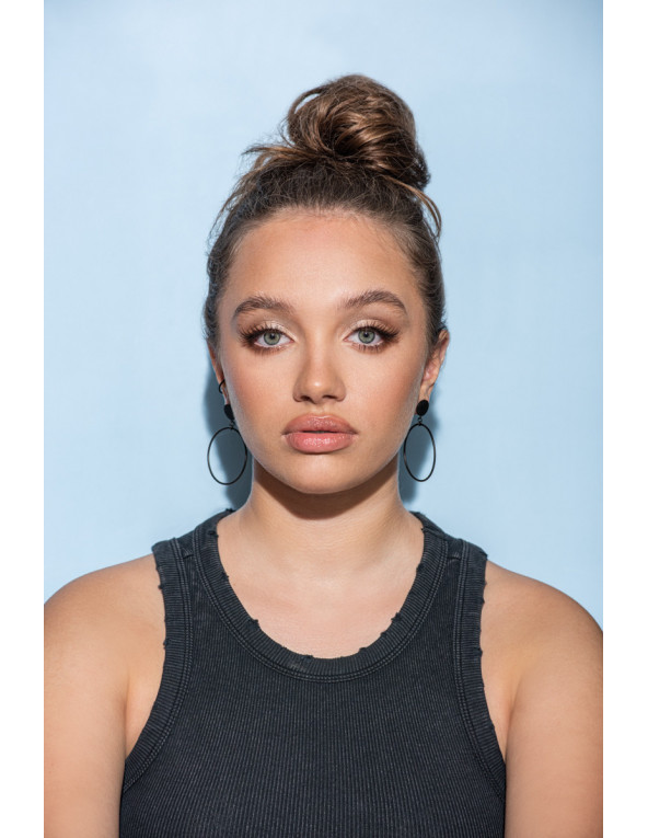 Kolczyki czarne matowe koła