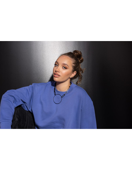 Czarne matowe kolczyki koła ze stali szlachetnej zapinane na sztyft