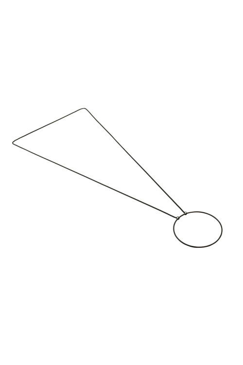 Długi naszyjnik KOŁO z czarnej matowej stali szlachetnej o geometrycznym designie.