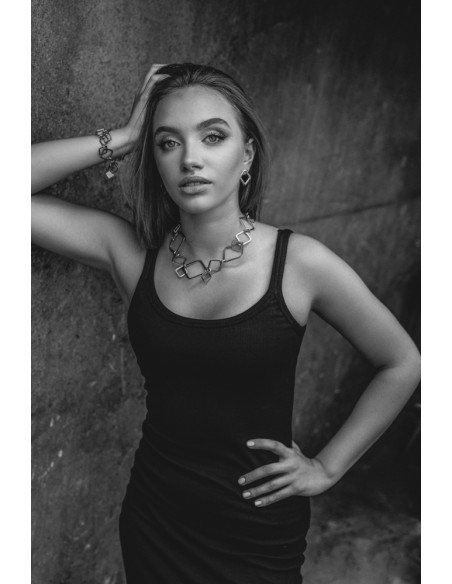 Prosty i nowoczesny komplet 3d ze stali szlachetnej