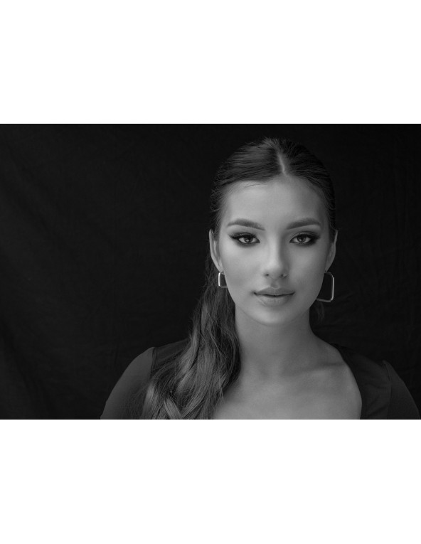 Kolczyki kwadraty różnej wielkości ze stali...