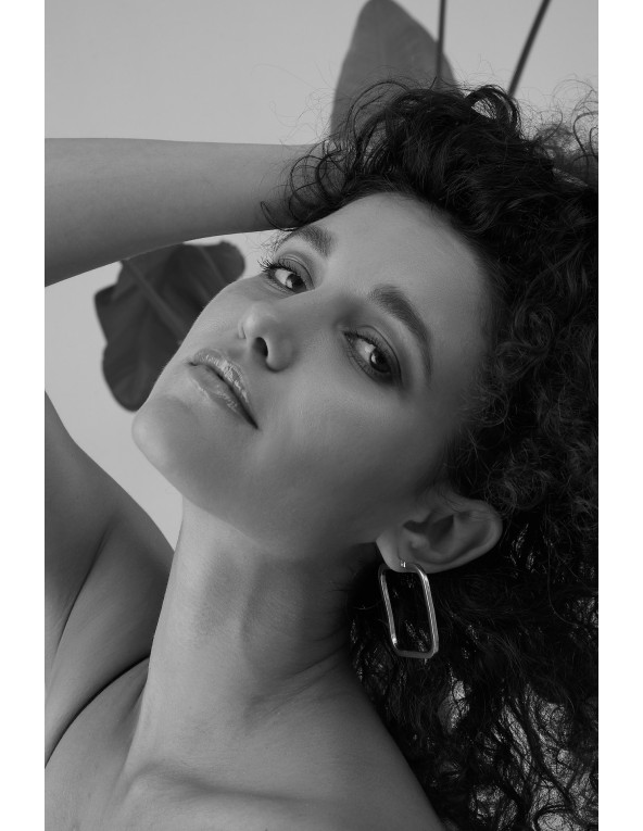 Kolczyki kwadraty różnej wielkości ze stali...