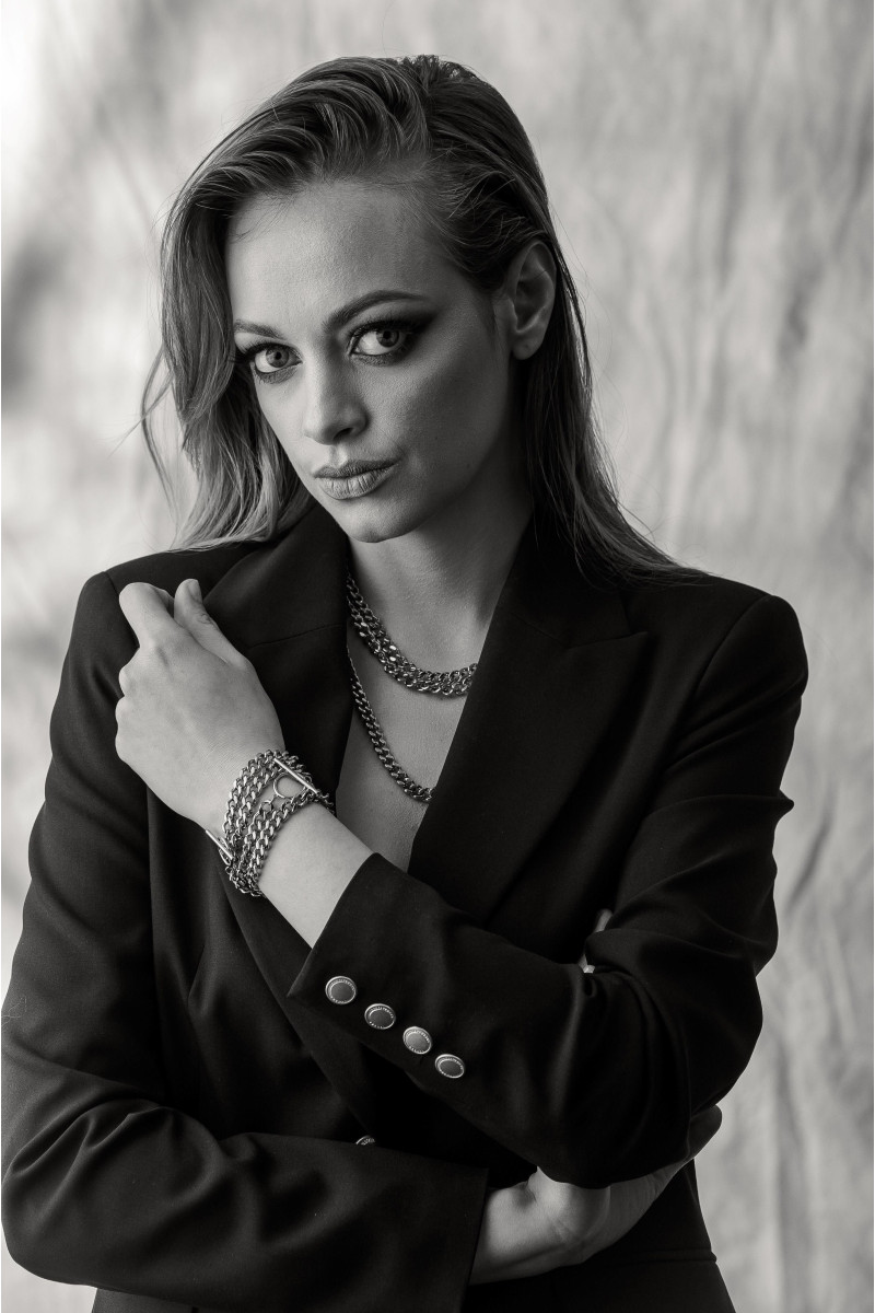 Naszyjnik pancerka typu choker ze stali szlachetnej