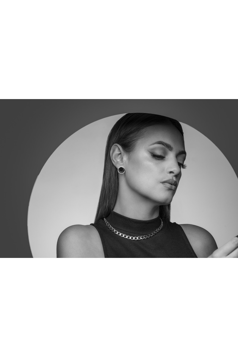 Naszyjnik pancerka typu choker ze stali szlachetnej