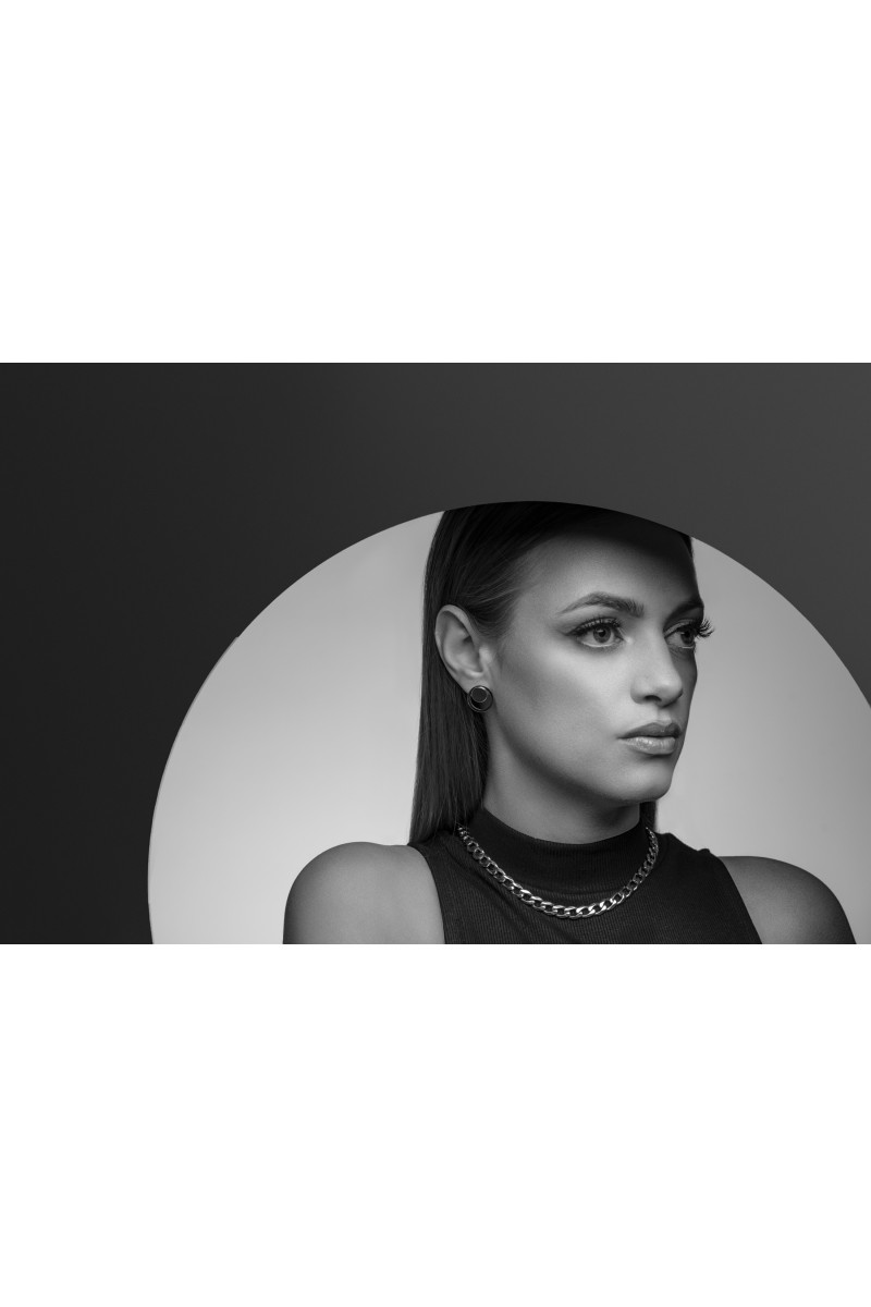 Naszyjnik pancerka typu choker ze stali szlachetnej