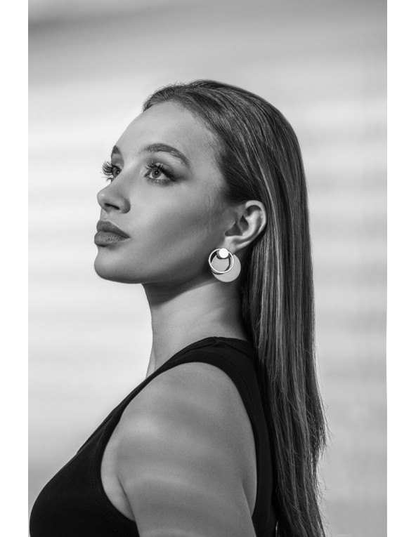 Komplet kolczyków 2w1 ze stali szlachetnej