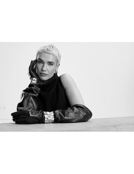 Kolczyki gniecione blaszki ze stali szlachetnej na sztyft