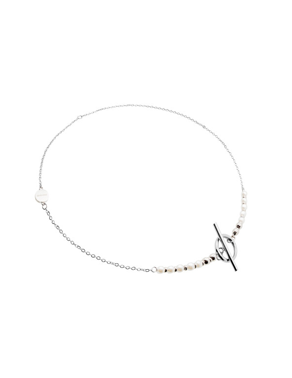 Delikatny łańcuszek z białą perłą – minimalistyczna elegancja - limitowana edycja.