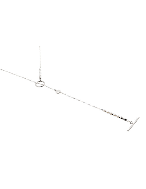 Długi naszyjnik z białą perłą – elegancki, limitowana edycja