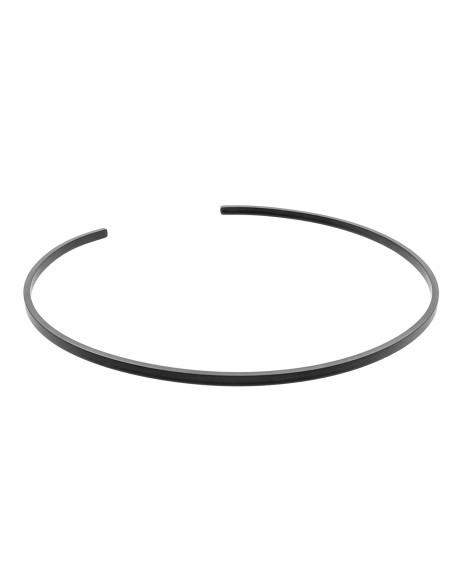 Czarny matowy delikatny choker ze stali szlachetnej o minimalistycznym designie