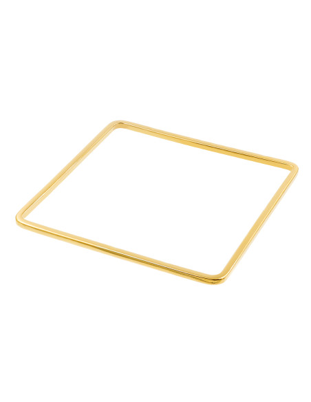 Złota delikatna bransoleta kwadrat ze stali szlachetnej