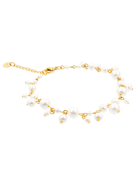 Pozłacana bransoleta z pereł shell