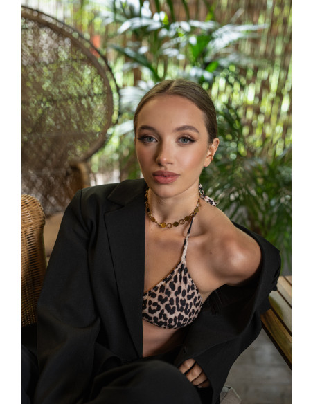 Subtelny naszyjnik z pozłacanej stali szlachetnej o regulowanej długości