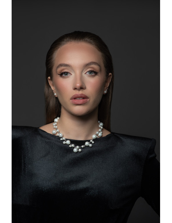 Pozłacany naszyjnik z pereł typu shell