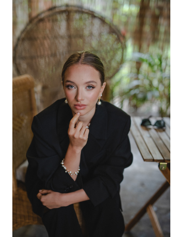 Pozłacana bransoleta z pereł shell