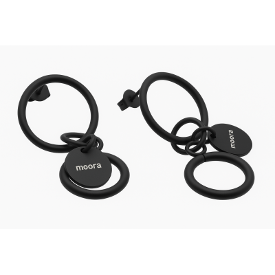 Wiszące kolczyki koła z zawieszkami ze stali szlachetnej 2