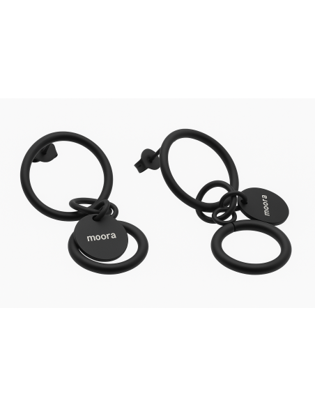 Wiszące kolczyki koła z zawieszkami ze stali szlachetnej