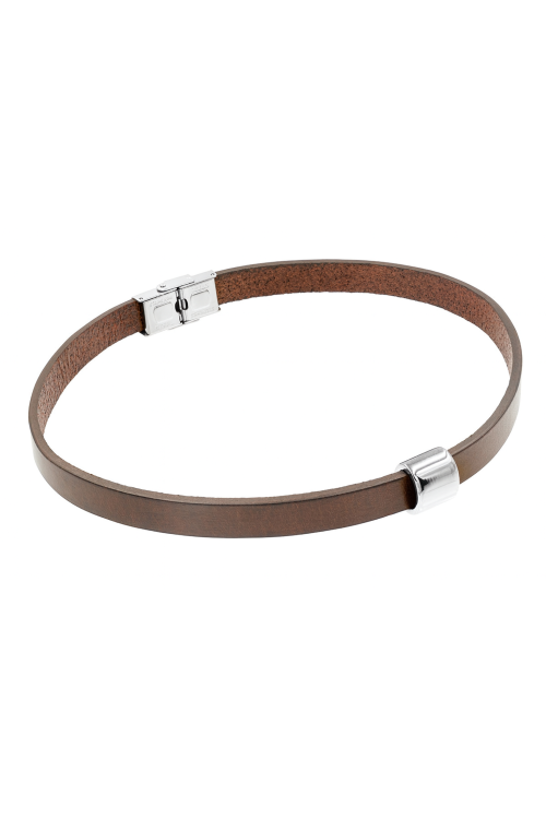 Choker ze skóry oraz stali szlachetnej