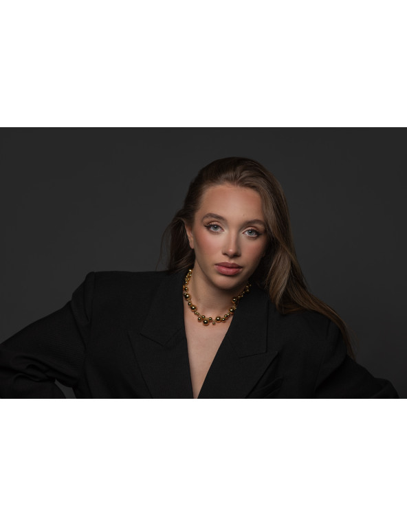 Pozłacany naszyjnik ze stali szlachetnej