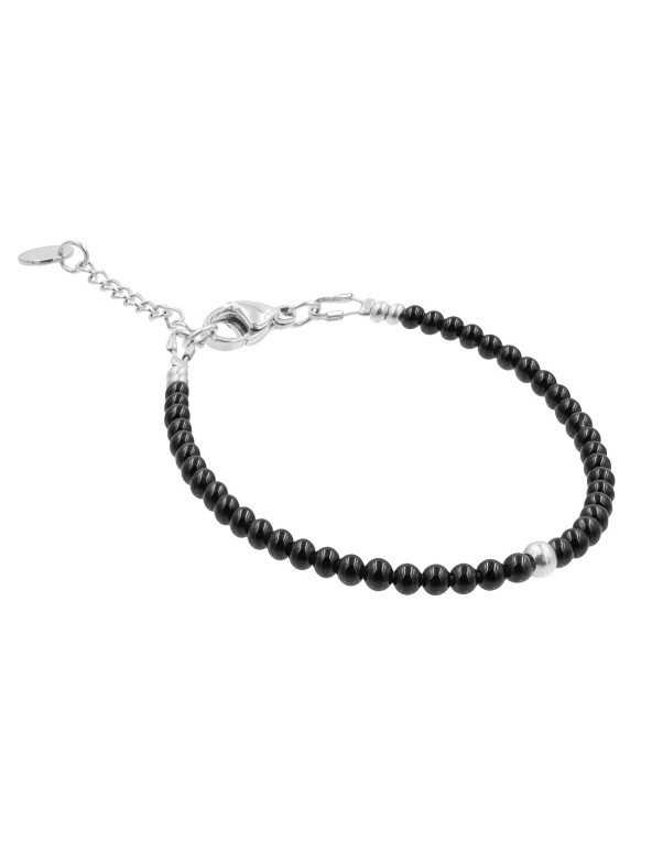 Delikatna bransoletka z onyksów i ozdobnej...