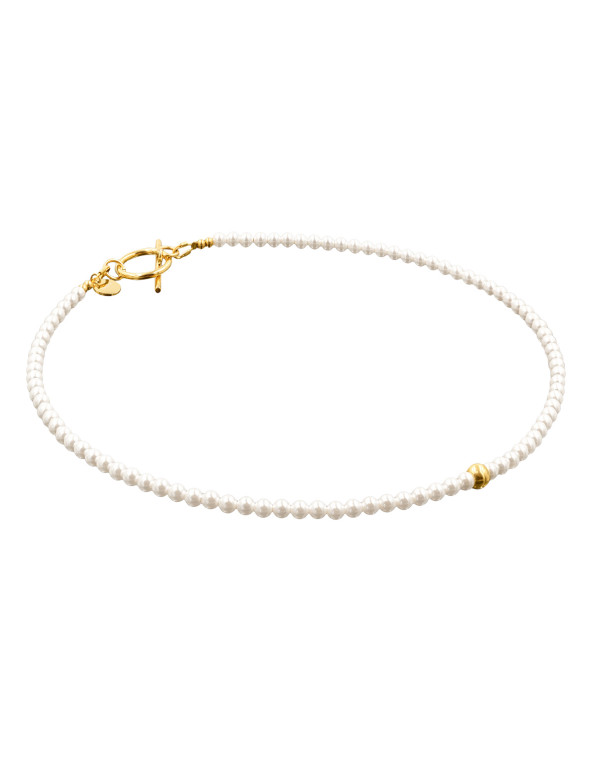 Delikatny naszyjnik z perłami shell