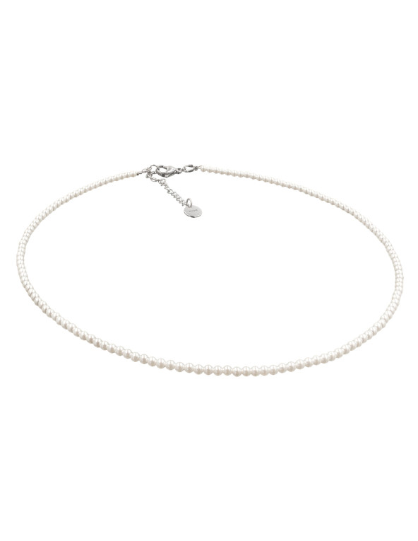 Naszyjnik z małych pereł z zapięciem na karabińczyk