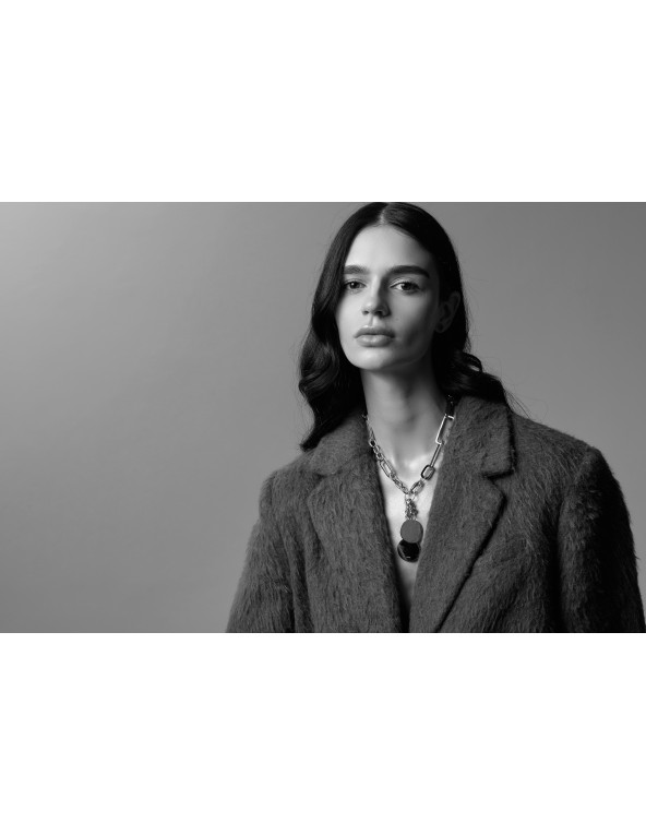 Naszyjnik ze stali szlachetnej z dużymi ogniwami