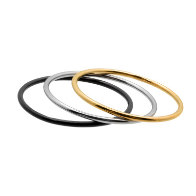 Zestaw delikatnych obrączek 3w1 2