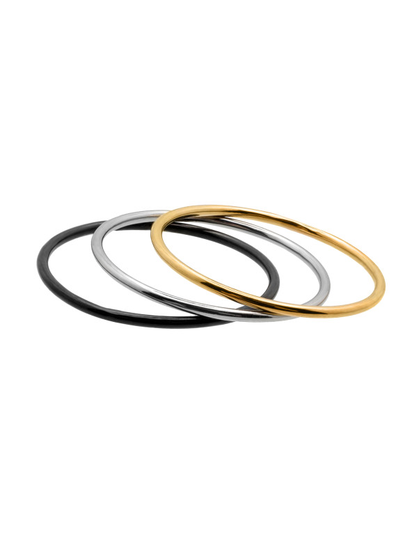 Zestaw delikatnych obrączek 3w1