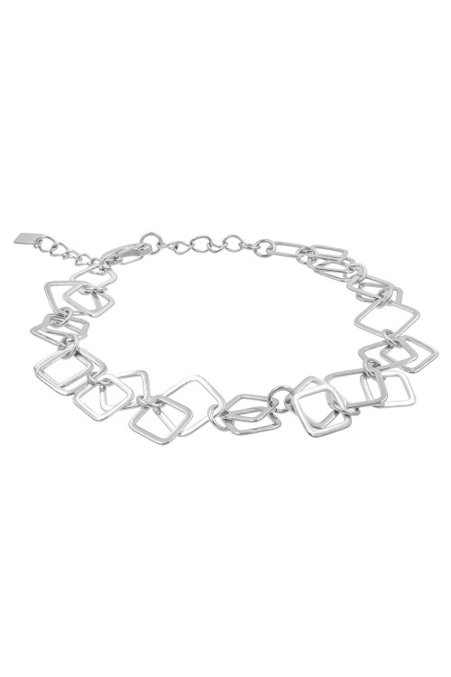 Krótki naszyjnik 3D i zapięciem typu karabińczyk.