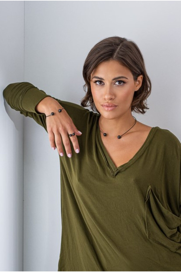 Czarny matowy naszyjnik choker ze stali szlachetnej 2