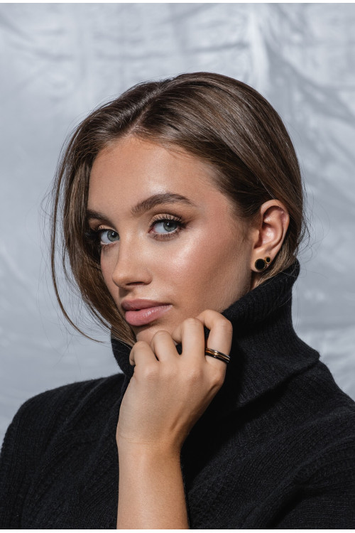 Zestaw obrączek 3w1 - pierścionki stalowe | moora.pl