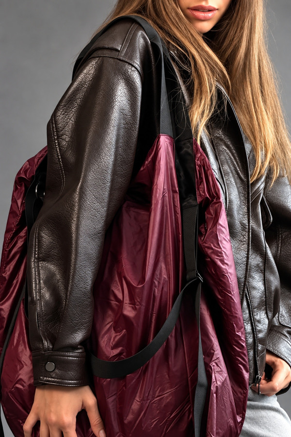 TWIN Deep Cherry | ultra lekka torba shopper | moora.pl 2