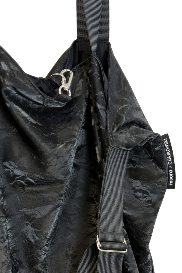 TWIN Black Mountain | torba shopper, aksamitna czerń | moora.pl 2