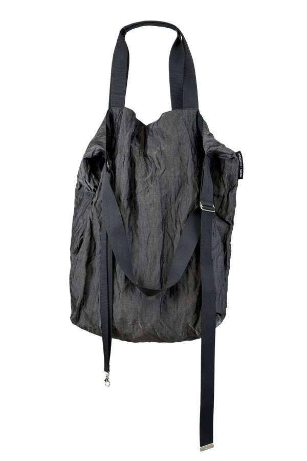 TWIN Gray | torba shopper gnieciony materiał z Włoch | moora.pl