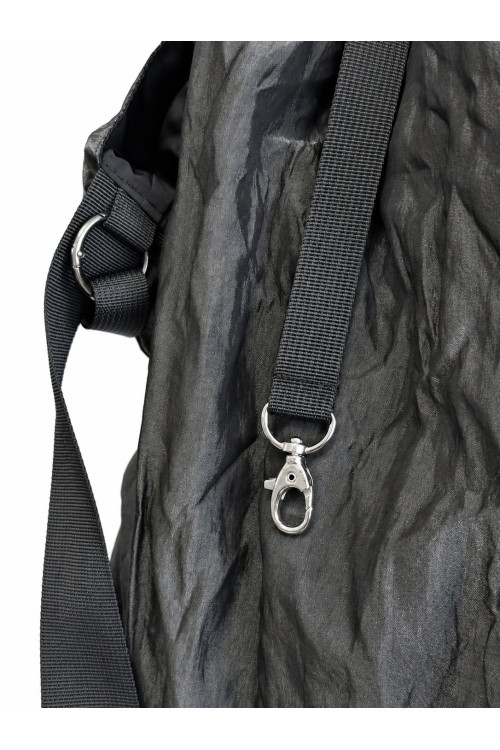 TWIN Gray | torba shopper gnieciony materiał z Włoch | moora.pl
