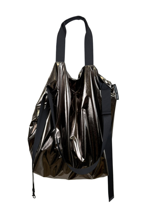TWIN Gold Mirror | złota lustrzana torba shopper | moora.pl