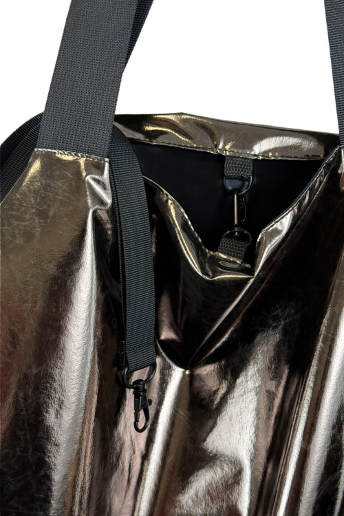TWIN Gold Mirror | złota lustrzana torba shopper | moora.pl