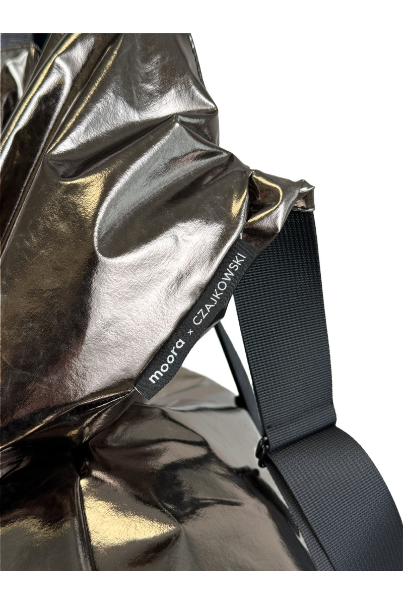 TWIN Gold Mirror | złota lustrzana torba shopper | moora.pl